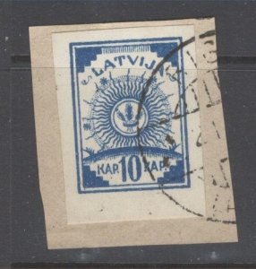 Latvia Scott 11 used on piece of cover