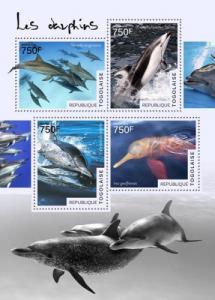 TOGO 2014 SHEET DOLPHINS MARINE LIFE tg14505a