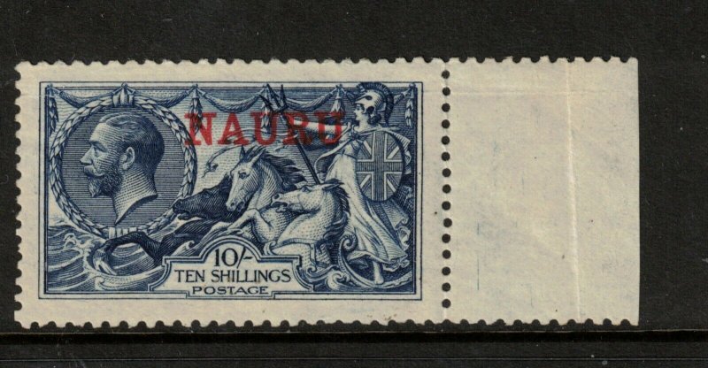 Nauru #15c (SG #18) Very fine Mint Indigo Blue Waterlow Printing Never Hinged