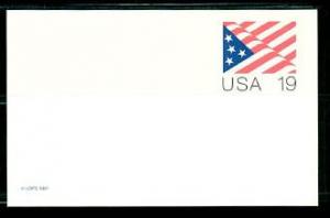 #UX153 Flag Postal Card - MInt