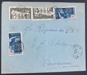 1940 Gabon French Equatorial Africa Censored Cover To Cameroon