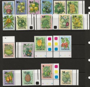 SAMOA Sc 600-18 NH issue of 1983 - FRUITS