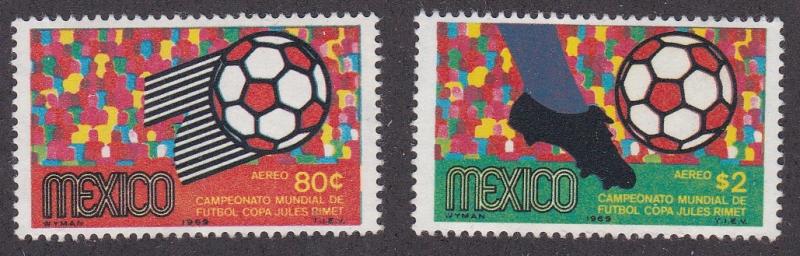 Mexico # C350-351, World Cup Soccer, NH, 1/2 Cat.