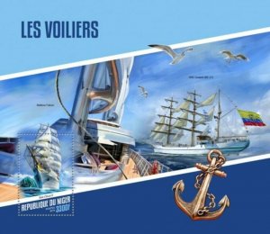 Niger - 2018 Tall Ships on Stamps - Stamp Souvenir Sheet - NIG18121b 