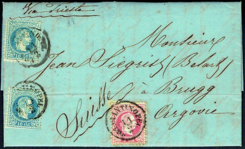 AUSTRIA Post Offices in Turkey: 1871 Entire Letter - 41647