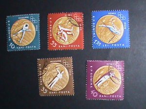 ROMANIA STAMP-1956- SUMMER OLYMPIC GAMES CTO STAMP SET VERY FINE