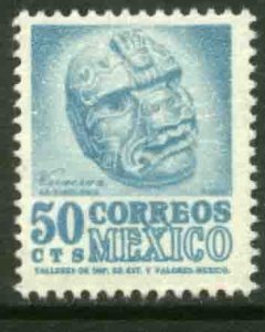 MEXICO 881, 50¢ 1950 Def 6th Issue Fosforescent uncoated. MINT, NH. F-VF.