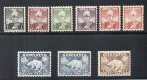 GREENLAND #1-9 (1-9) Complete First Issue, og, NH, VF, Scott $90.00