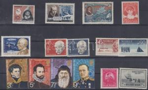 Thematic lot stamp Arctic Researchers 15 diff. stamps 6 diff. countries WS114659