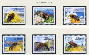 Alderney 2009 Bees Set SGA356/A361 Unmounted Mint