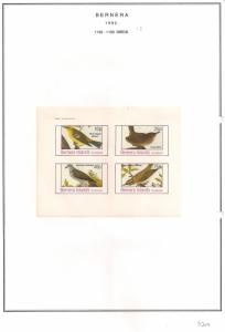 SCOTLAND - BERNERA - 1982 - Birds (12) - 4v Imperf Sheet - MLH