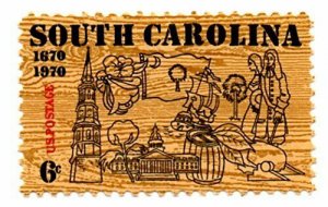 1970 South Carolina Statehood Single 6c Postage Stamp - Sc# 1407 - MNH,OG cx306