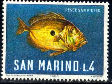Fish, John Dory, San Marino stamp SC#646 mint