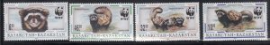 Kazakstan 171-4 World Wildlife Fund Animals Mint NH