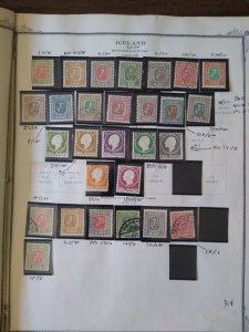 collection on pages Iceland 1900-32 CV $925