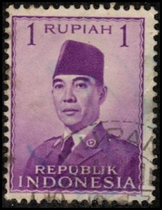 Indonesia 387 - Used - 1r Pres. Sukarno (1951)