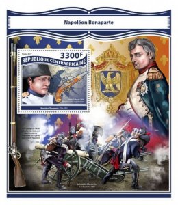 Central Africa - 2017 Napoleon Bonaparte Stamp Souvenir Sheet CA17814b