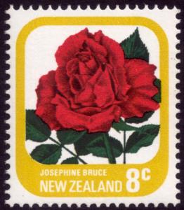 New Zealand 1975 8c Josephine Bruce Rose SG 1093a MNH