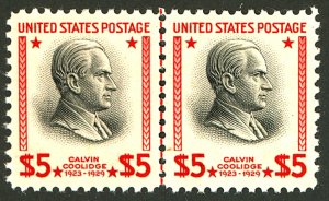 U.S. #834 MINT LINE PAIR OG NH