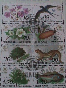 KOREA-1992 SC#3144-51-WORLD ENVIRONMENT DAY -CTO-SHEET-VF-FANCY CANCEL