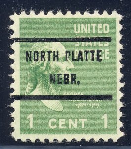 North Platte NE, 804-71 Bureau Precancel, 1¢ Washington