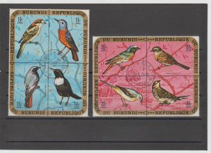 Burundi  Scott#  337-42, C132-7 CTO  (1970 Birds)