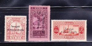 Alexandretta 2, 4, 10 MH Overprints