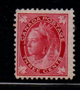 Canada Sc 69 1897 3c carmine Victoria Maple Leaf stamp mint
