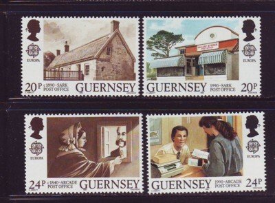 Guernsey Sc 422-5 1990 Europa stamp set mint NH