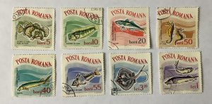 Romania 1964 Scott 1635-1642 (8) used - Fishes, Constanta Aquarium