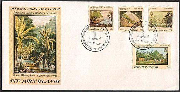 PITCAIRN IS 1985 Paintings commem FDC...........................74897