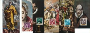 68892 - SPAIN - 1961 Set of 10 MAXIMUM CARDS - ART El Greco-