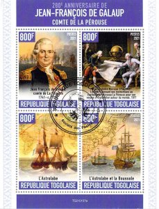 Togo 2021 Sheet  Jean-Francois de Galaup explorer (TS0133)