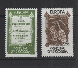 Andorra (French) #337-38  (1985 Europa) VFMNH CV $8.50 