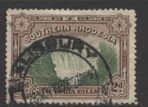 Southern Rhodesia- Scott 31 - Victoria Falls  -1932 - FU - Single 2d Stamp