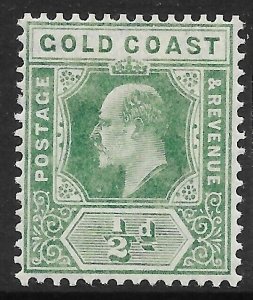 GOLD COAST SG59 1907 ½d DULL GREEN MTD MINT