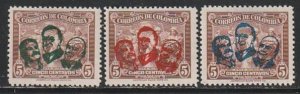 1945 Columbia - Sc 520-2 - MH VF - 3 single - Stalin, Roosevelt, Churchill