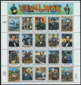 US Scott 2975 Full Sheet! Civil War! MNH!