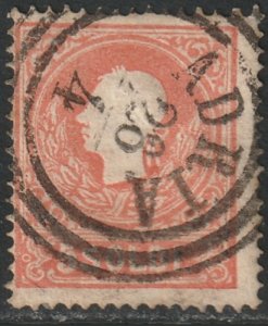 Lombardy Venetia 1859 Sc 10 used Adria cancel type II small thin