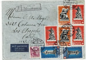 Switzerland 1940 Geneva cancel on airmail cover to the U.S.