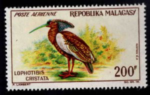 Madagascar Malagasy Scott C74 MH*  Bird Airmail stamp