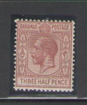 Bahamas Sc 73 1934 1 1/2d G V stamp mint