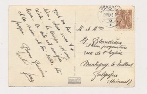 D353674 Switzerland Seealpsee Postal Card 1948 Montigny le Tilleul Belgium