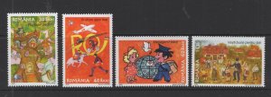 Romania #4751-54  (2005 Children's Art set) VFMNH CV $1.75