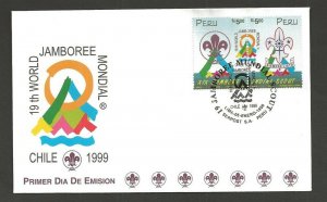 1990 Boy Scouts Peru 19th World Jamboree Chile FDC 