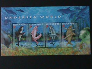 ​SINGAPORE-2006-SC#1175a LOVELY MARINE MAMMALS UNDERSEA WORLD- MNH S/S -VF