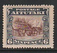 1920 Aitutaki - Sc 32 - MH VF - 1 single - Houses at Arorangi