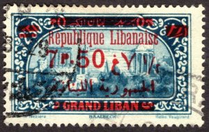 1928, Lebanon 7,50p, Used, Sc 105