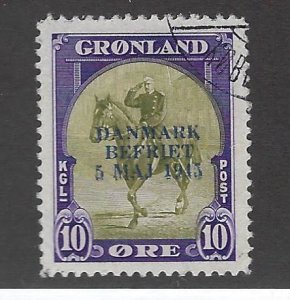 Greenland SC#22 Used F-VF. SCV$110.00....Enjoy!