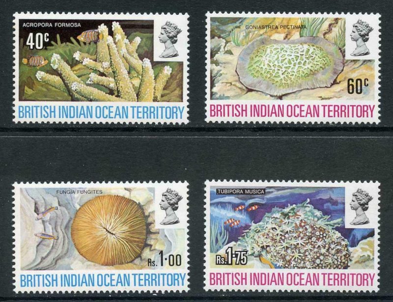 British Indian Ocean Territory SG41/44 1972 Coral Set Fresh U/M